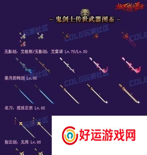 DNF历史上有哪些著名的武器？它们的特点是什么？